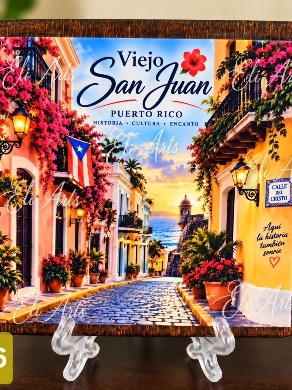 Viejo San Juan Puerto Rico Wooden Decorative Plaque 3x3